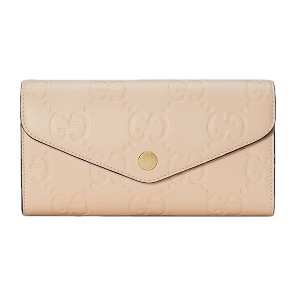 GUCCI GG logo embossed leather flap wallet - Picture 1 of 4